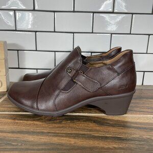 JBU Kyley Shoes Womens Size 7 Brown Faux Leather Lightweight Ankle Boots NEW